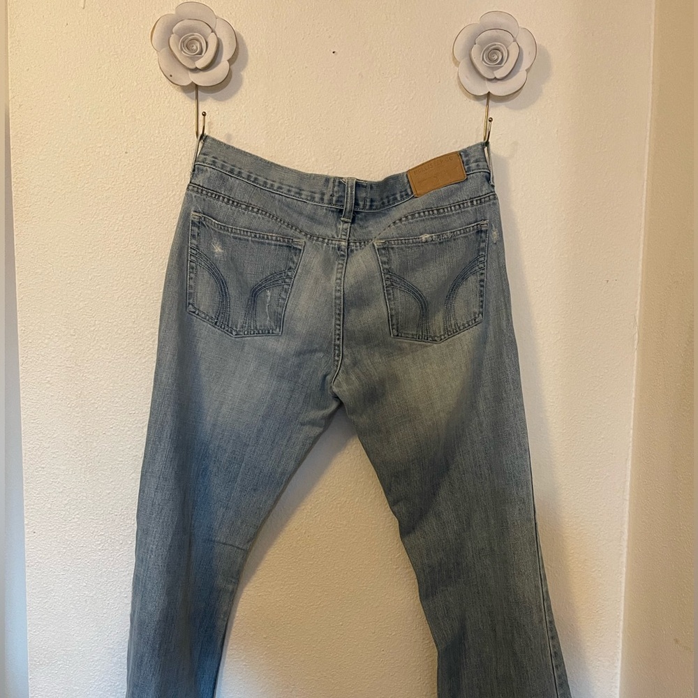 Hollister Women's Light Blue Flare Jeans